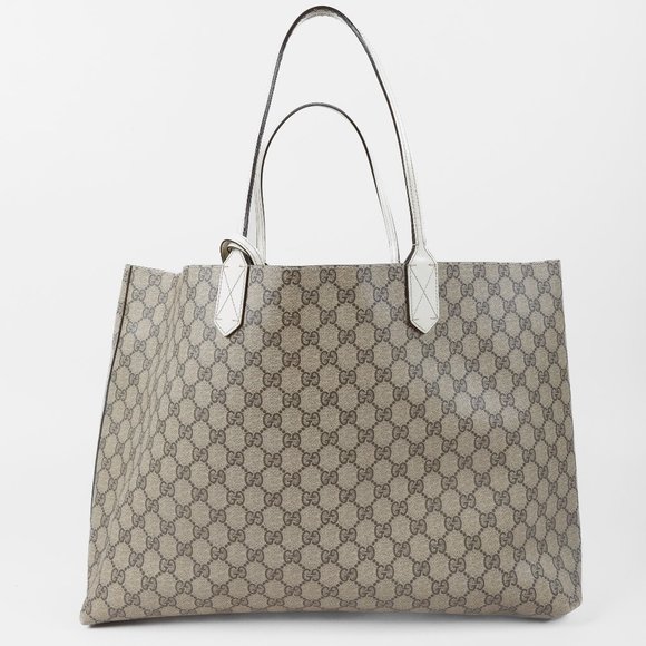 SOLD Gucci Beige GG Supreme Canvas Tote - Picture 4 of 10